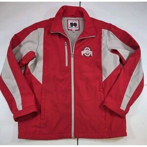 Ohio State Buckeyes Men's L 58 Sports Full Zip Jacket Red Lined NCAA Football